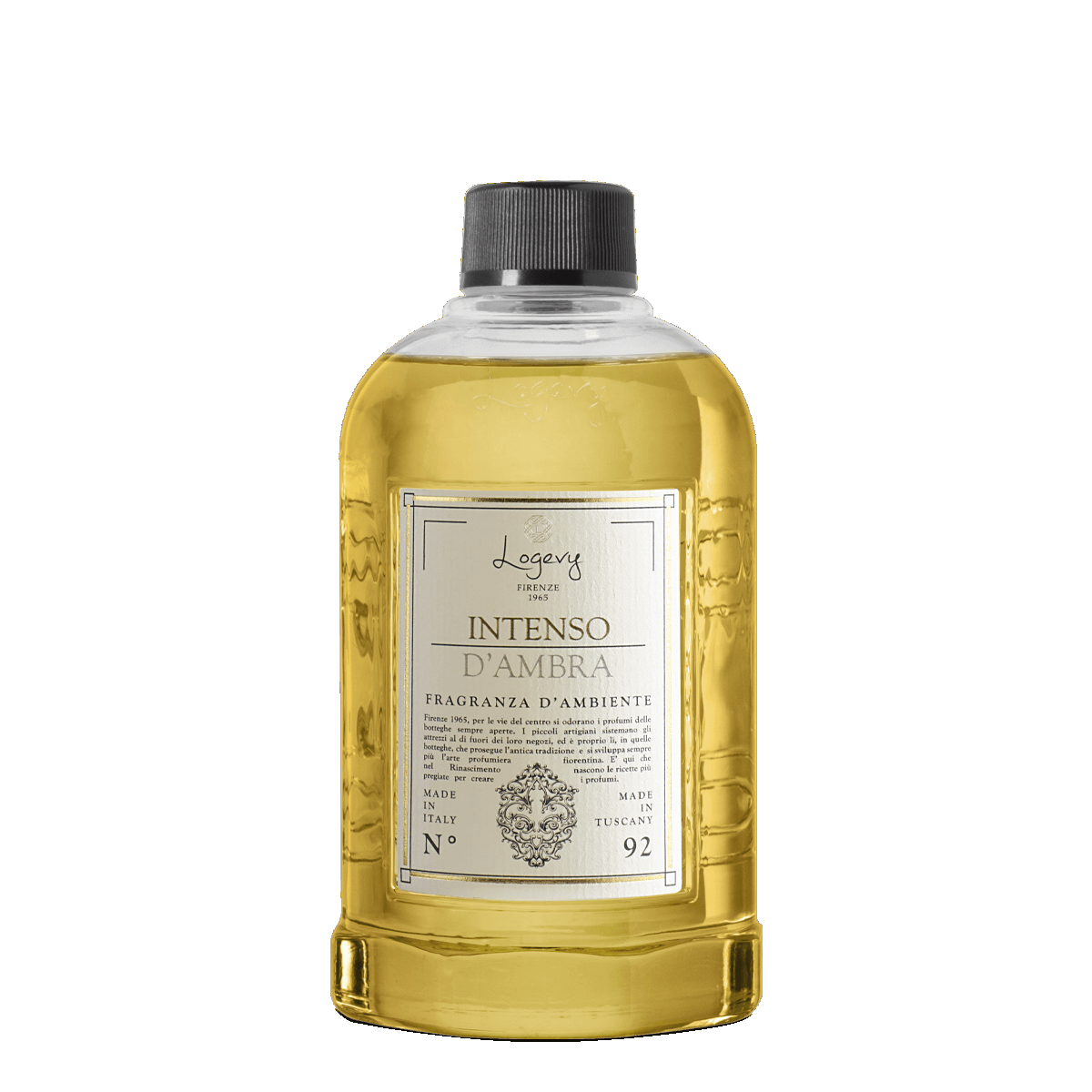LOGEVY Room Diffuser Refill Bottle INTENSO D'AMBRA - Intense Amber (500ml)