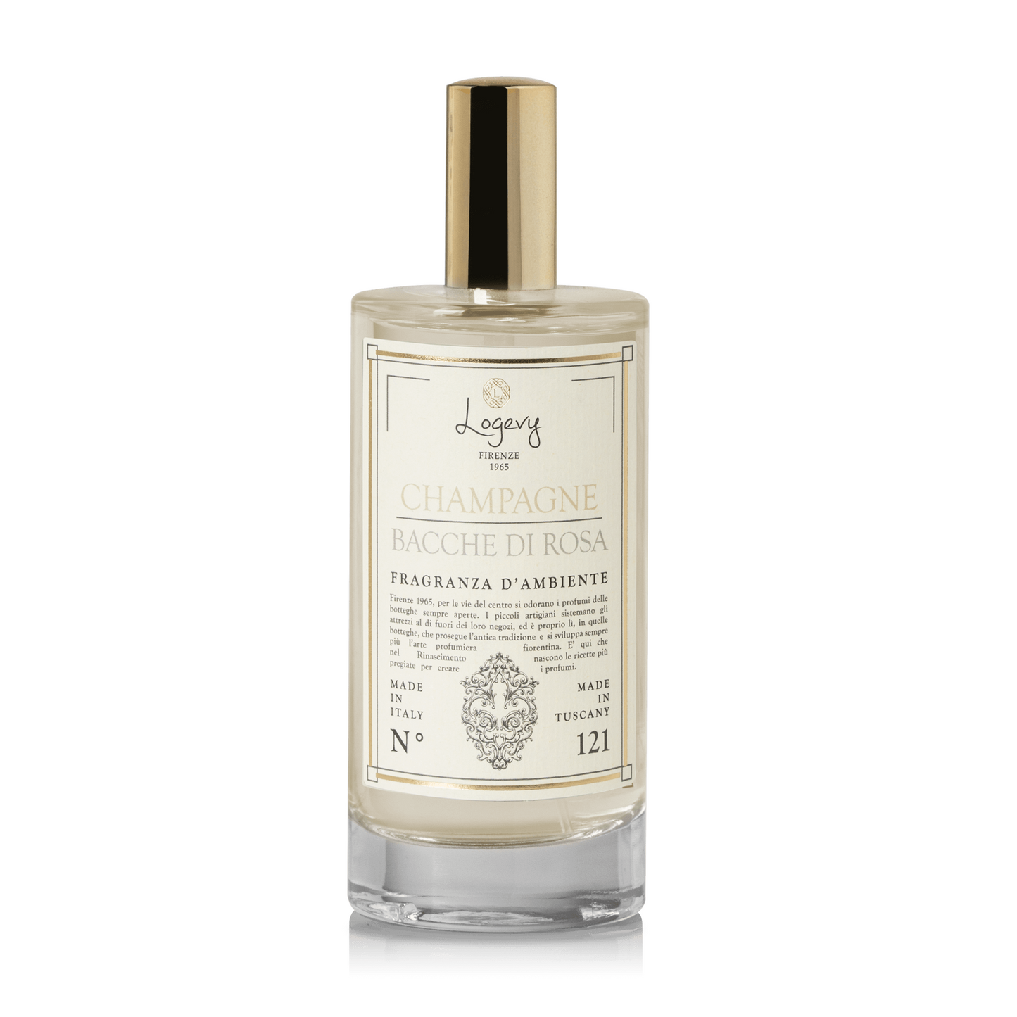 LOGEVY Room Spray CHAMPAGNE E BACCHE DI ROSA - Champagne and Rose Berries (100ml)