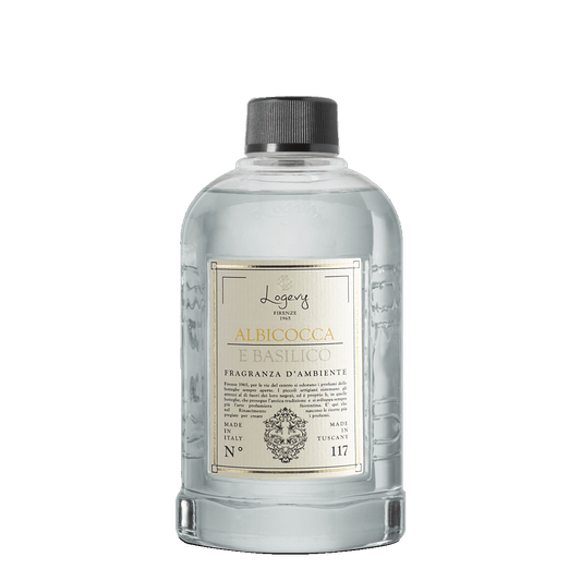 LOGEVY Room Diffuser Refill Bottle ALBICOCCA E BASILICO - Apricot and Basil (500ml)