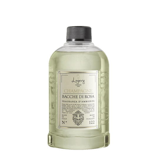 LOGEVY Room Diffuser Refill Bottle CHAMPAGNE E BACCHE DI ROSA - Champagne and Rose Berries (500ml)