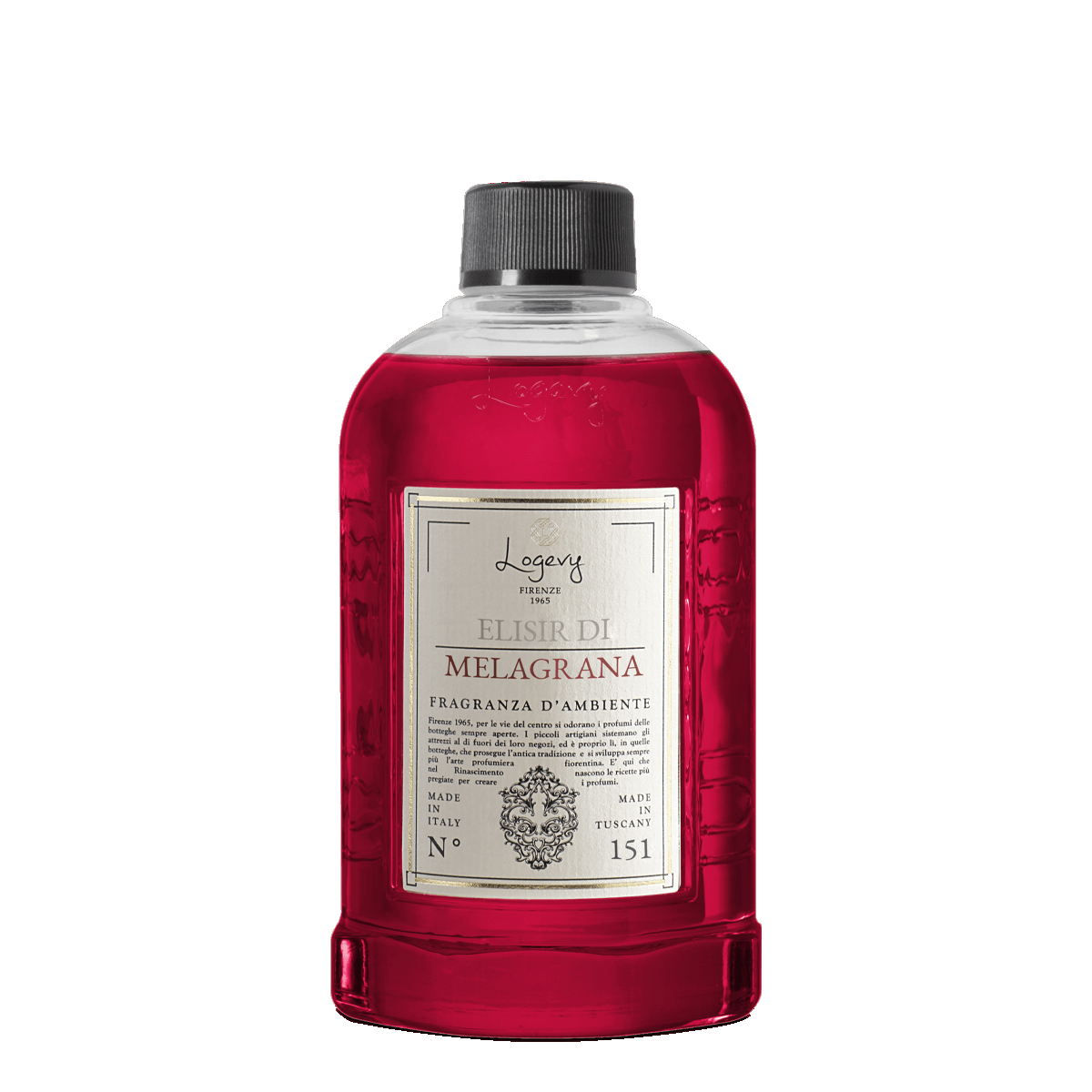 LOGEVY Room Diffuser Refill Bottle ELISIR DI MELAGRANA - Pomegranate Elixir (500ml)