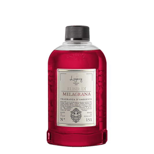 LOGEVY Room Diffuser Refill Bottle ELISIR DI MELAGRANA - Pomegranate Elixir (500ml)