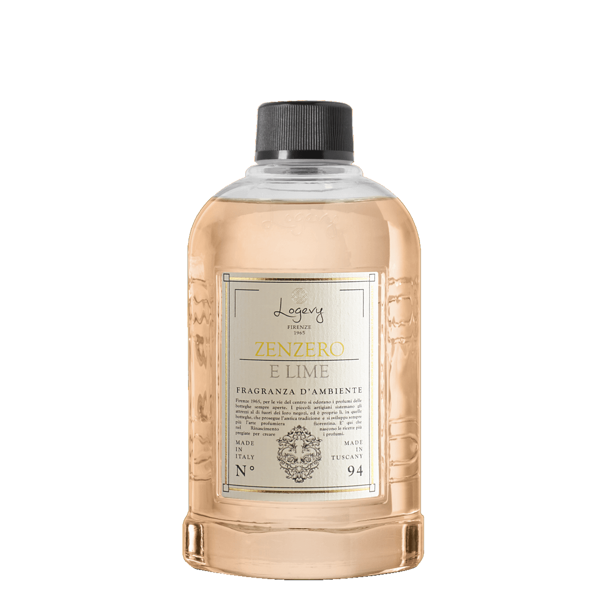 LOGEVY Room Diffuser Refill Bottle ZENZERO E LIME - Ginger and Lime (500ml)