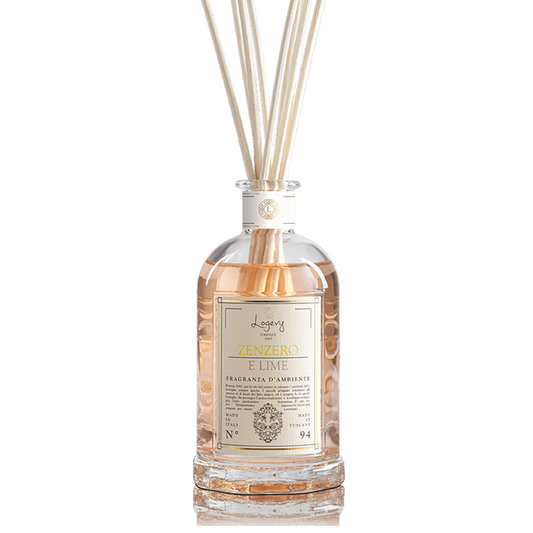 LOGEVY Room Diffuser ZENZERO E LIME - Ginger and Lime MEDIUM (250ml)