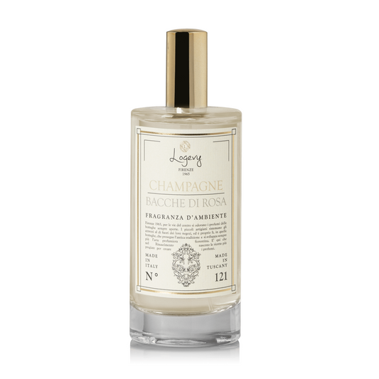 LOGEVY Room Spray CHAMPAGNE E BACCHE DI ROSA - Champagne and Rose Berries (100ml)